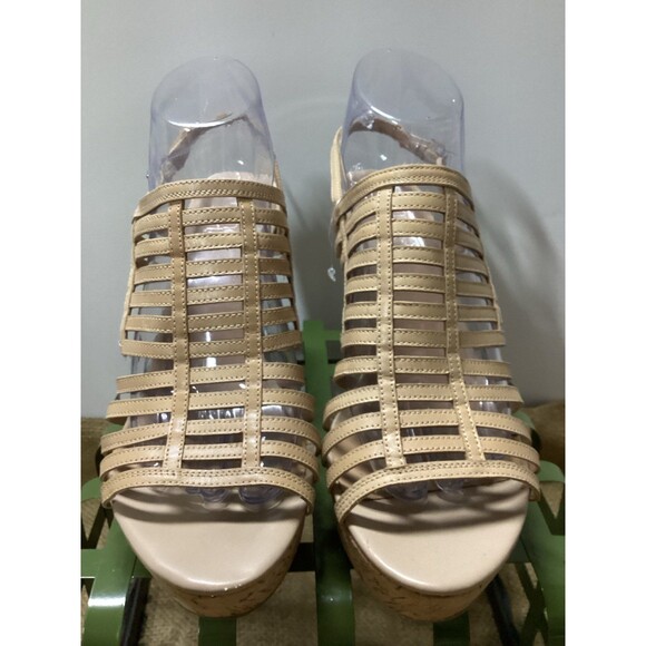 Franco Sarto Sombre Strappy Wedge Sandals Cork High Heels Women’s Size 9.5 - Picture 2 of 11